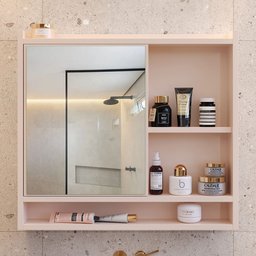 Espelheira Suspensa para Banheiro Closet Porta e Armário Acqua com Nicho - 1