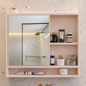Espelheira Suspensa para Banheiro Closet Porta e Armário Acqua com Nicho