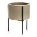 Ver imagem 1 de Cachepot Cinza com Suporte em Metal 09973 P Mart