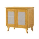 Ver imagem 2 de Buffet Aparador Deltan 2 Portas Madeira Maciça e Telinha Indiana Imbuia