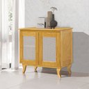 Ver imagem 1 de Buffet Aparador Deltan 2 Portas Madeira Maciça e Telinha Indiana Imbuia