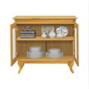 Ver imagem 6 de Buffet Aparador Deltan 2 Portas Madeira Maciça e Telinha Indiana Imbuia