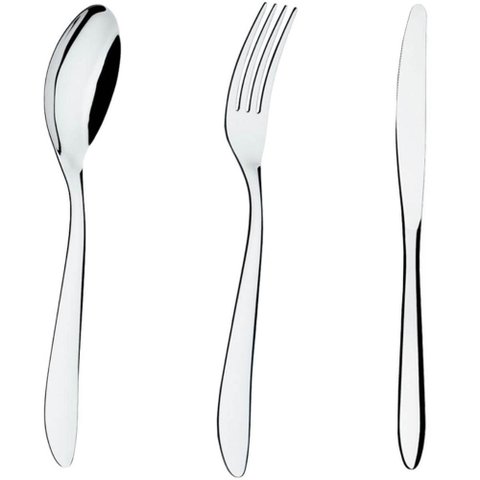 Faqueiro 36 Pçs Faca Ponta Redonda Garfo Colher de Sopa Inox Bellagio Brinox Talheres de Mesa