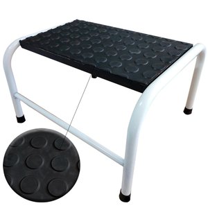 Escadinha 1 Degrau Esmaltada Para Tatuador Branca Medcombo