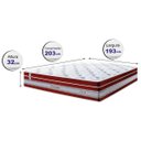 Ver imagem 2 de Colchão King CAMA INBOX Super Super de Molas Ensacadas Cama Inbox Select Euro Soft 193x203x32