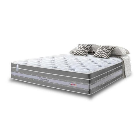 Colchão King Castor Super de Molas Ensacadas Cama Inbox Select Euro Soft 193x203x32 Cinza