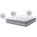 Ver imagem 2 de Colchão King Castor Super de Molas Ensacadas Cama Inbox Select Euro Soft 193x203x32 Cinza