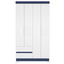 Ver imagem 7 de Guarda Roupa Casal 103cm 4 Portas Lipion Flex Branco/Titanium/Rosa/Azul a02 - Mpozenato
