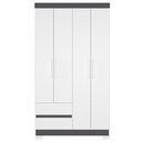 Ver imagem 6 de Guarda Roupa Casal 103cm 4 Portas Lipion Flex Branco/Titanium/Rosa/Azul a02 - Mpozenato
