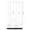 Ver imagem 3 de Guarda Roupa Casal 103cm 4 Portas Lipion Flex Branco/Titanium/Rosa/Azul a02 - Mpozenato
