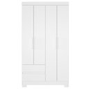 Ver imagem 2 de Guarda Roupa Casal 103cm 4 Portas Lipion Flex Branco/Titanium/Rosa/Azul a02 - Mpozenato