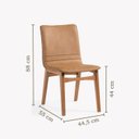 Ver imagem 3 de Conjunto 2 Cadeiras para Sala de Jantar Sônia Marrom/Nogueira