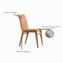 Ver mais imagens de Conjunto 2 Cadeiras para Sala de Jantar Sônia Marrom/Nogueira