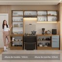 Ver imagem 5 de Armário de Cozinha Completa 270cm Rustic/cinza Lux Madesa 04