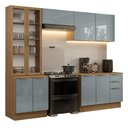 Ver imagem 2 de Armário de Cozinha Completa 270cm Rustic/cinza Lux Madesa 04