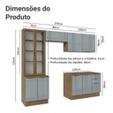 Ver imagem 3 de Armário de Cozinha Completa 270cm Rustic/cinza Lux Madesa 04