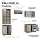Ver imagem 4 de Armário de Cozinha Completa 270cm Rustic/cinza Lux Madesa 04