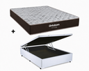 Ver imagem 1 de Cama Box Bau Casal Branco Colchão Fit D33 Espuma 138x188 - Ortobom