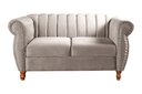 Ver imagem 1 de Namoradeira Realeza Sofá Chesterfield Decoração Sala Recepção Estilo Retrô - Suede Bege Claro
