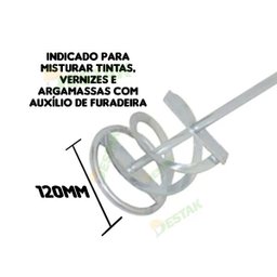 Misturador de Areia Cascalho Tinta 120 x 600mm, encaixe sds plus mtx - 2