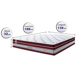 Colchão Casal CAMA INBOX de Molas Ensacadas Cama Inbox Select Euro Soft 138x188x32 - 2