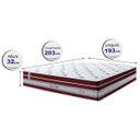 Ver imagem 2 de Colchão King CAMA INBOX Super Super de Molas Ensacadas Cama Inbox Select Euro Soft 193x203x32
