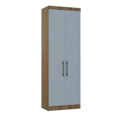 Guarda Roupa Dormitório Modulado Paris Módulo 2 Portas - Luciane 325:Avelã e Azul