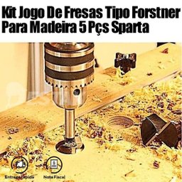 Broca Bailarina Fura Madeira Em Círculo Ajustável + 5 Fresa - 3