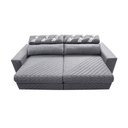 Ver imagem 5 de Sofá Retrátil e Reclinável 2,15m Molas Ensacadas Cama inBox Silver Style Thermo Gel Linho Cinza