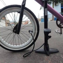 Bomba de Ar Pneu Bicicleta Carro Moto Manômetro 160PSI + Trava de Aço - 5