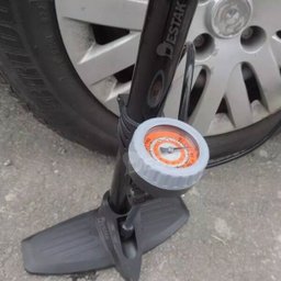 Bomba de Ar Pneu Bicicleta Carro Moto Manômetro 160PSI + Trava de Aço - 3