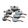 Conjunto Panelas Antiaderente Ultra Jade Tech 5 com 12 Peças Kitchen Show - 1