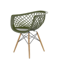 Ver imagem 2 de Kit com 4 Cadeiras Web Verde Militar Pés em Polipropileno Modernas e Ergonômicas