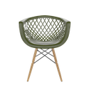 Ver imagem 3 de Kit com 4 Cadeiras Web Verde Militar Pés em Polipropileno Modernas e Ergonômicas