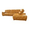 Sofá Retrátil e Reclinável de Couro Filipinas Canto com Chaise Direita 1,36 M - Caramelo - 7