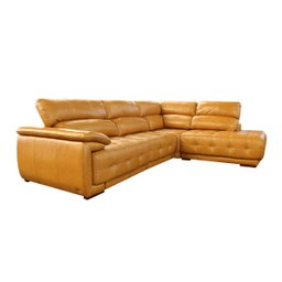 Sofá Retrátil e Reclinável de Couro Filipinas Canto com Chaise Direita 1,36 M - Caramelo - 3
