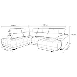 Sofá Retrátil e Reclinável de Couro Filipinas Canto com Chaise Direita 1,36 M - Caramelo - 11