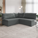 Ver imagem 2 de Sofá de Canto 5 Lugares Renaut Suede Cinza Mamflex