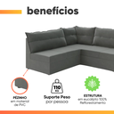 Ver imagem 4 de Sofá de Canto 5 Lugares Renaut Suede Cinza Mamflex