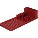 Ver imagem 1 de Escorredor com Tapete de Pia Vermelho Bold Single Coza 42,2 x 17,4 x 9,4 cm - Vermelho Bold Coza