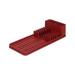 Escorredor com Tapete de Pia Vermelho Bold Single Coza 42,2 x 17,4 x 9,4 cm - Vermelho Bold Coza - 1