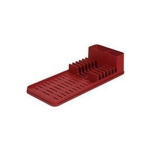 Escorredor com Tapete de Pia Vermelho Bold Single Coza 42,2 x 17,4 x 9,4 cm - Vermelho Bold Coza