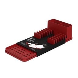 Escorredor com Tapete de Pia Vermelho Bold Single Coza 42,2 x 17,4 x 9,4 cm - Vermelho Bold Coza - 2