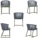 Ver imagem 5 de Mesa com 4 Cadeiras e Noronha Estofado 5 Trama Original Prata