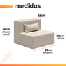 Sofá Puff In Box Modular com Encosto - Smart Pack Vanilla - 3