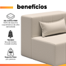 Sofá Puff In Box Modular com Encosto - Smart Pack Vanilla - 4