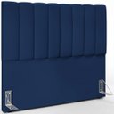 Ver imagem 2 de Cabeceira Cama Box Casal 140 cm Dália W01 Suede Azul Marinho - Lyam Decor