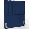 Cabeceira Cama Box Painel Solteiro 100 cm Dália W01 Suede Azul Marinho - Lyam Decor - 1