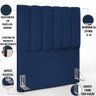 Cabeceira Cama Box Painel Solteiro 100 cm Dália W01 Suede Azul Marinho - Lyam Decor - 4