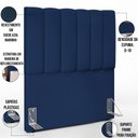 Ver imagem 4 de Cabeceira Cama Box Painel Solteiro 100 cm Dália W01 Suede Azul Marinho - Lyam Decor